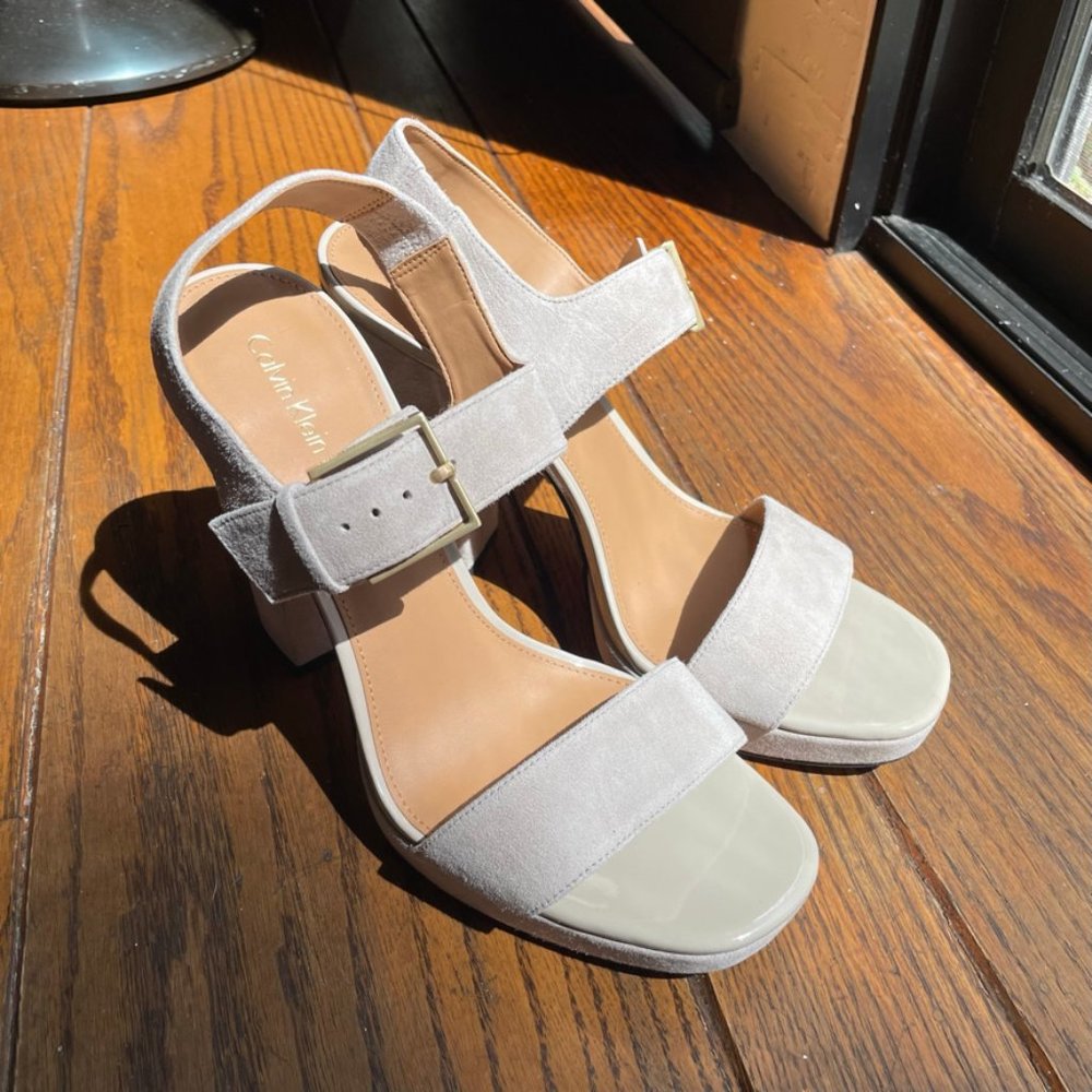 Calvin Klein Bette Kid Suede Heel 10